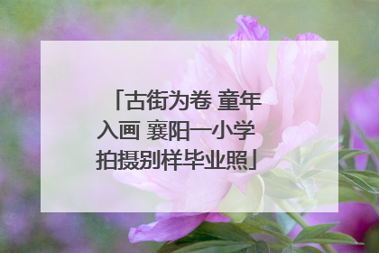 古街为卷 童年入画 襄阳一小学拍摄别样毕业照